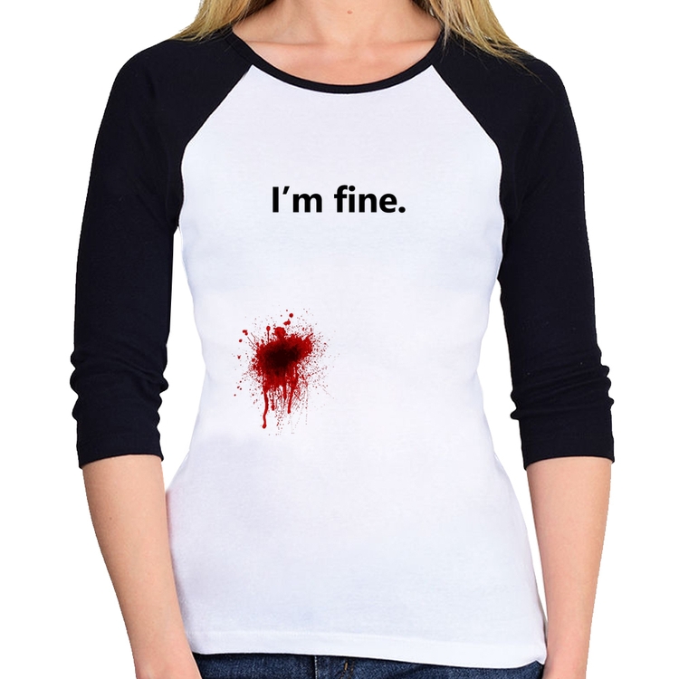 Baby Look Raglan I'm fine Manga 3/4