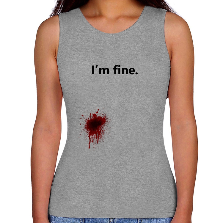 Regata Feminina I'm fine - Cinza