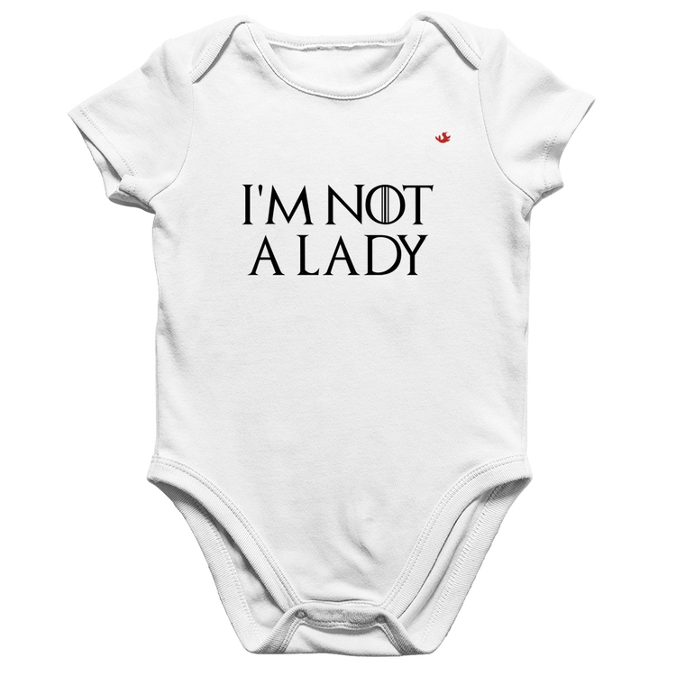 Body Bebê Algodão I'm not a lady - Branco