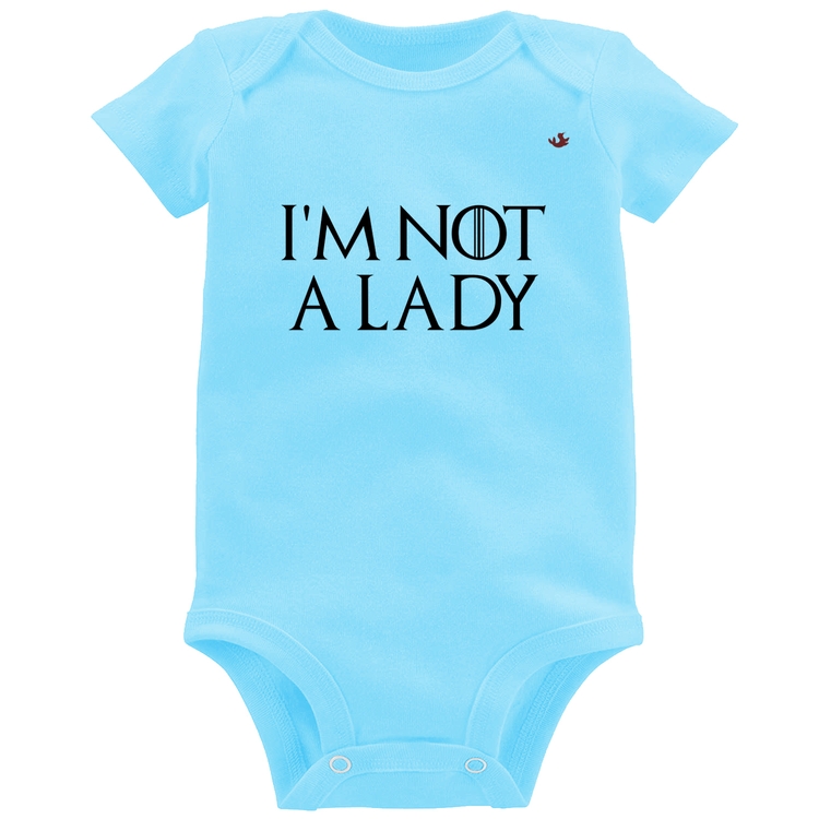 Body Bebê I'm not a lady - Azul Bebê