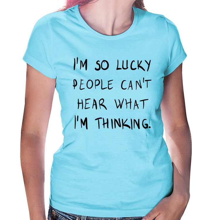 Baby Look I'm so Lucky  - Azul Bebê