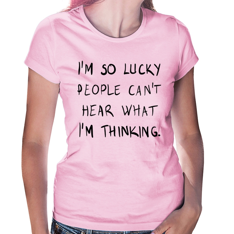 Baby Look I'm so Lucky  - Rosa Bebê