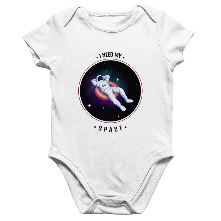 Body Bebê Algodão I need my space - Branco