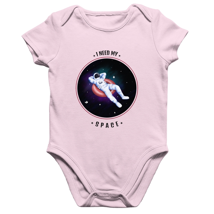 Body Bebê Algodão I need my space - Rosa Bebê