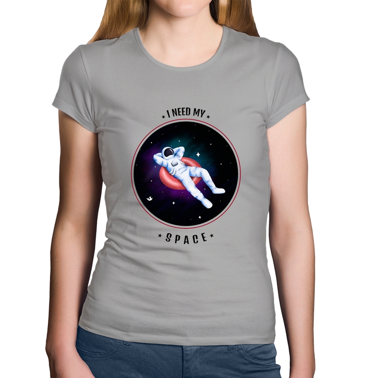 Baby Look Algodão I need my space - Cinza