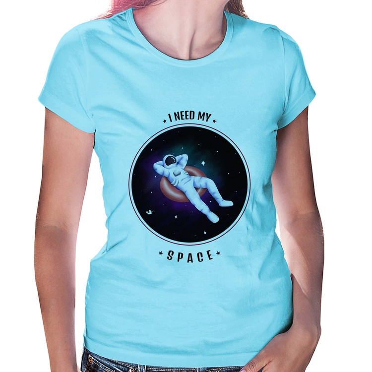 Baby Look I need my space - Azul Bebê