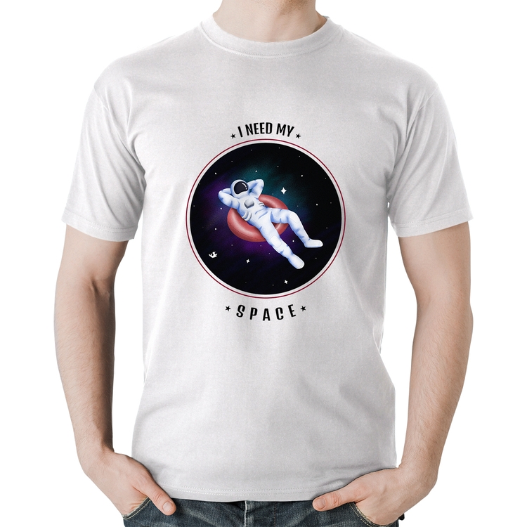 Camiseta Algodão I need my space - Branca