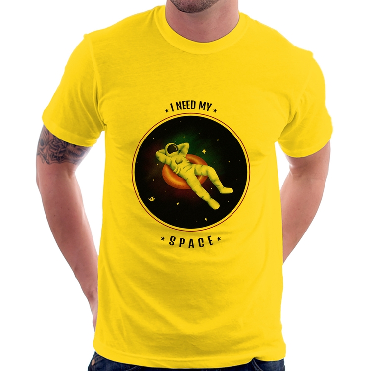 Camiseta I need my space - Amarela
