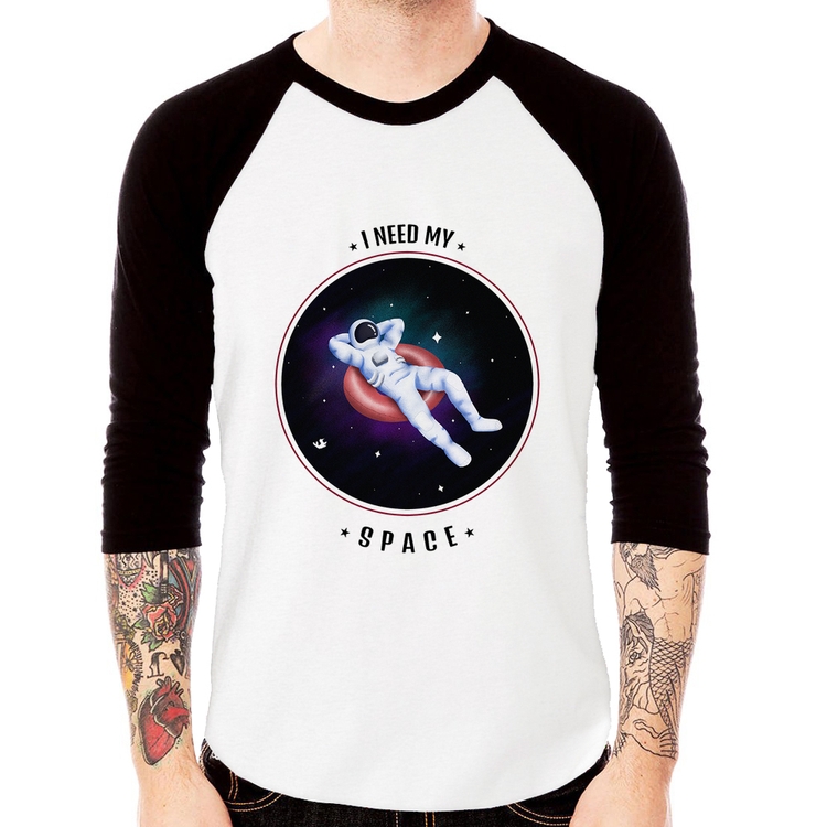 Camiseta Raglan I need my space Manga 3/4