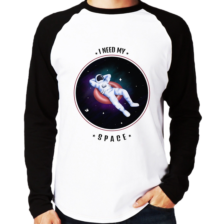 Camiseta Raglan I need my space Manga Longa