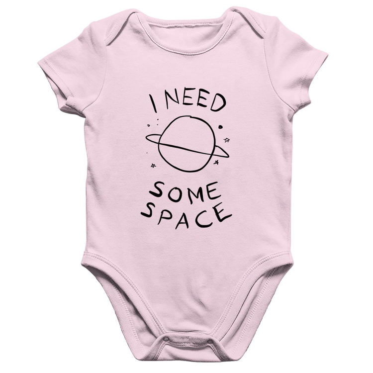 Body Bebê Algodão I Need Some Space - Rosa Bebê