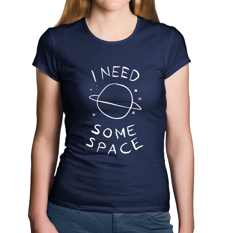 Baby Look Algodão I Need Some Space - Marinho