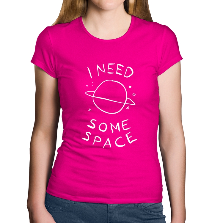 Baby Look Algodão I Need Some Space - Rosa