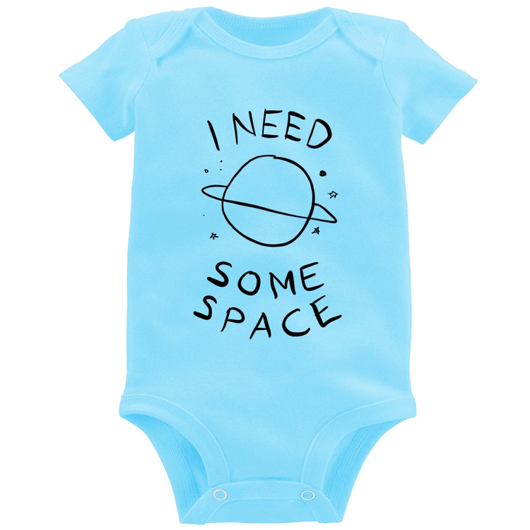 Body Bebê I Need Some Space - Azul Bebê