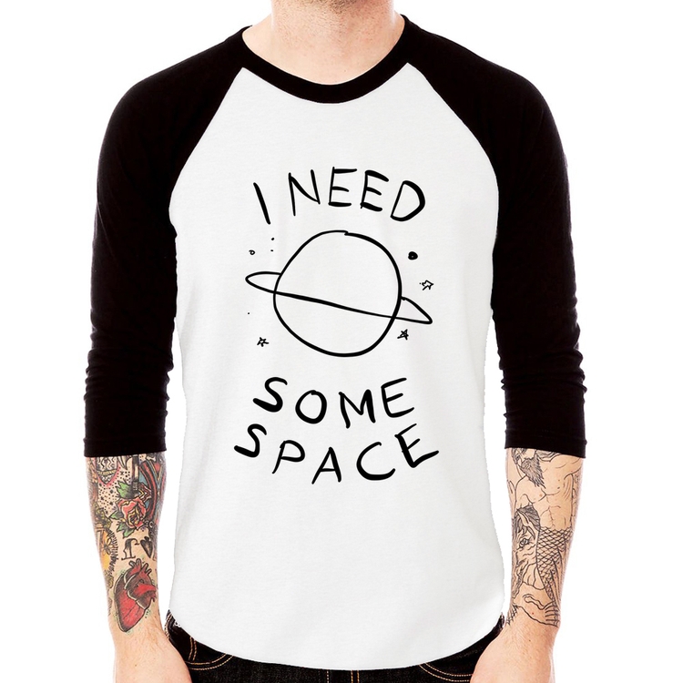 Camiseta Raglan I Need Some Space Manga 3/4