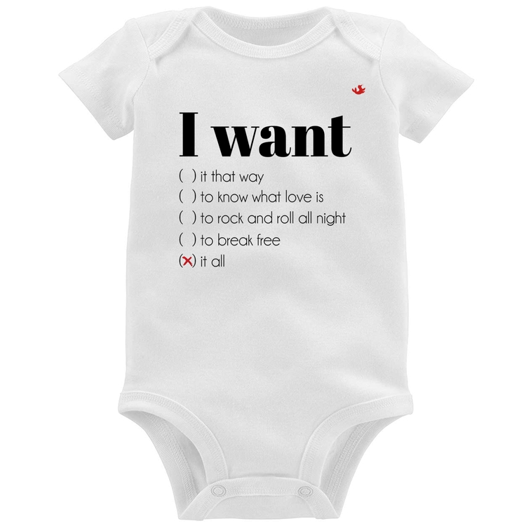 Body Bebê I want...