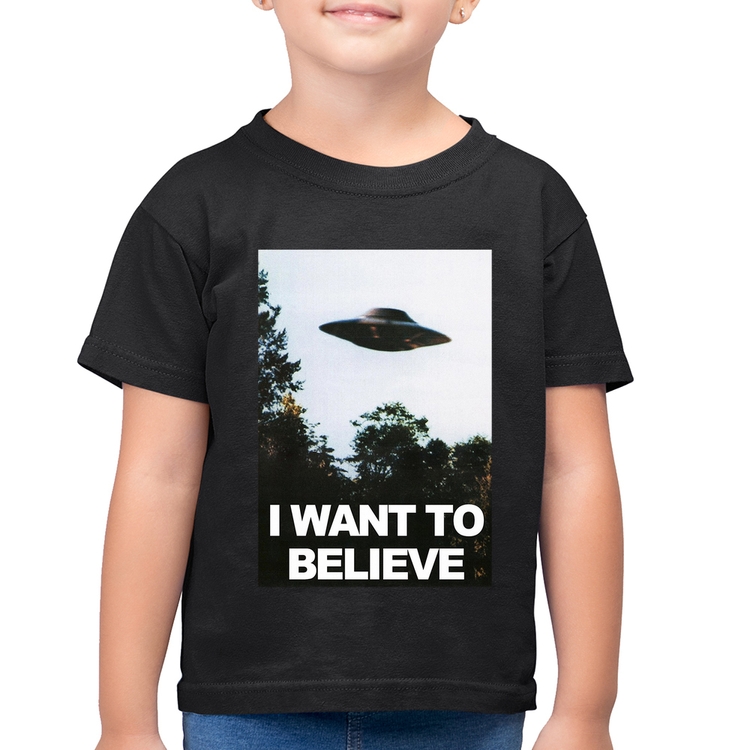Camiseta Algodão Infantil I Want To Believe