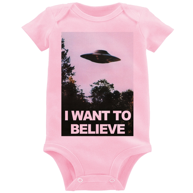 Body Bebê I Want To Believe - Rosa Bebê