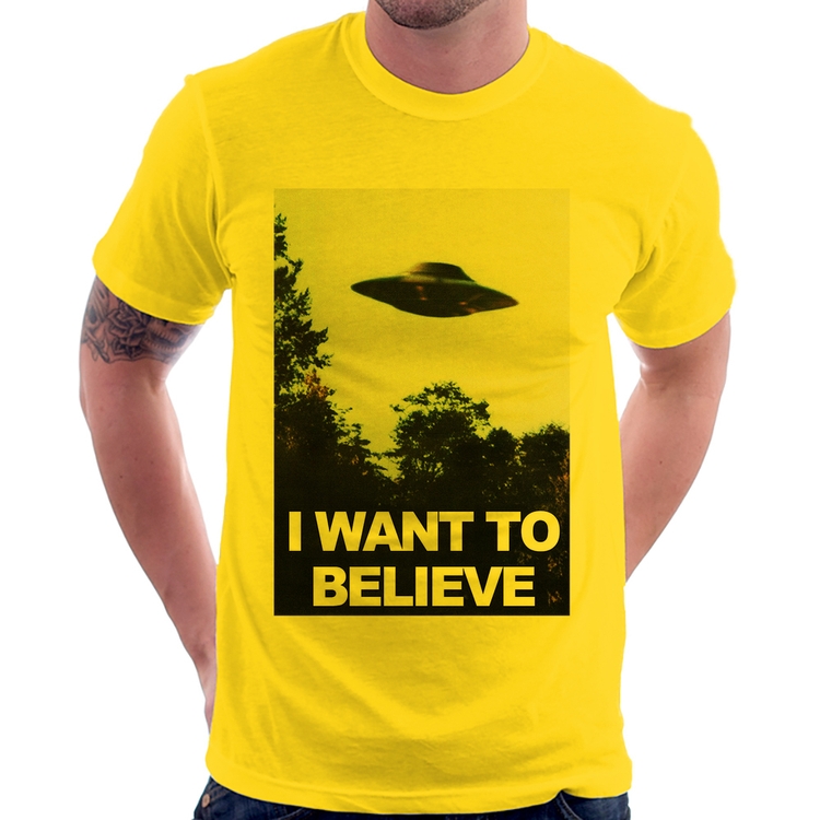 Camiseta I Want To Believe - Amarela