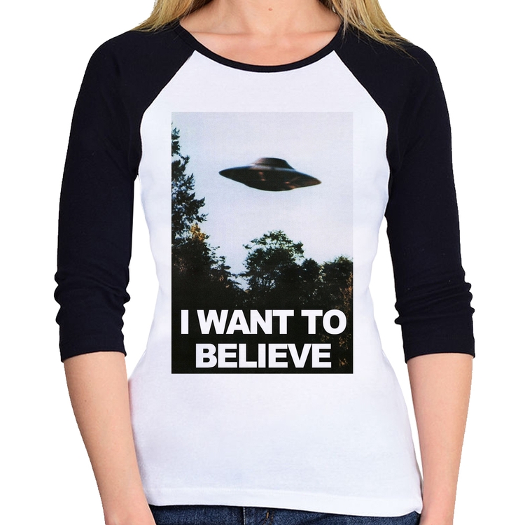 Baby Look Raglan I Want To Believe Manga 3/4