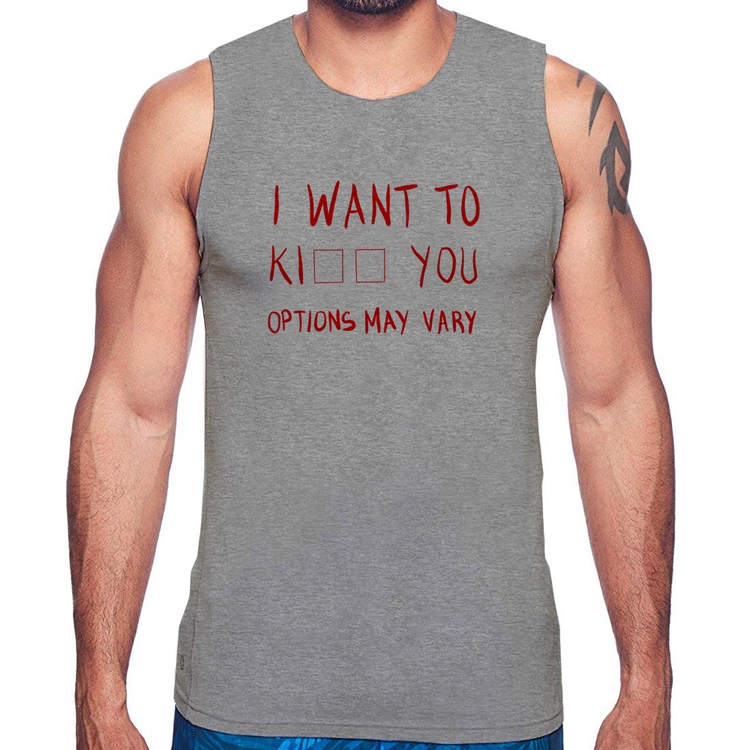 Regata I want to kiss you - Cinza