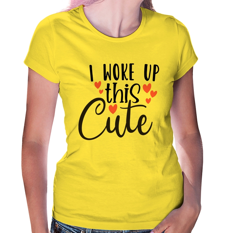 Baby Look I woke up this cute - Amarela