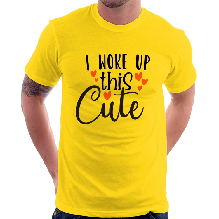 Camiseta I woke up this cute - Amarela