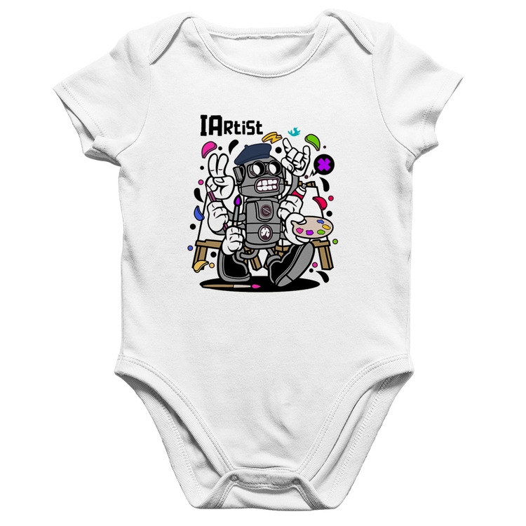 Body Bebê Algodão IArtist - Branco