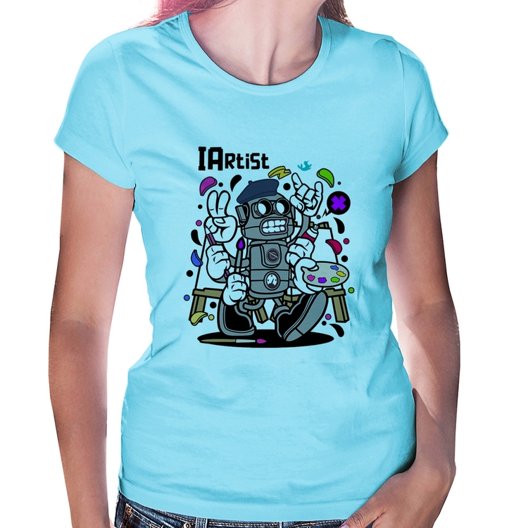 Baby Look IArtist - Azul Bebê