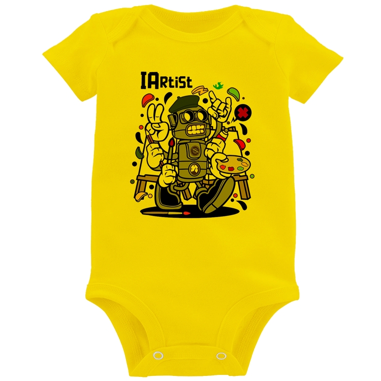 Body Bebê IArtist - Amarelo