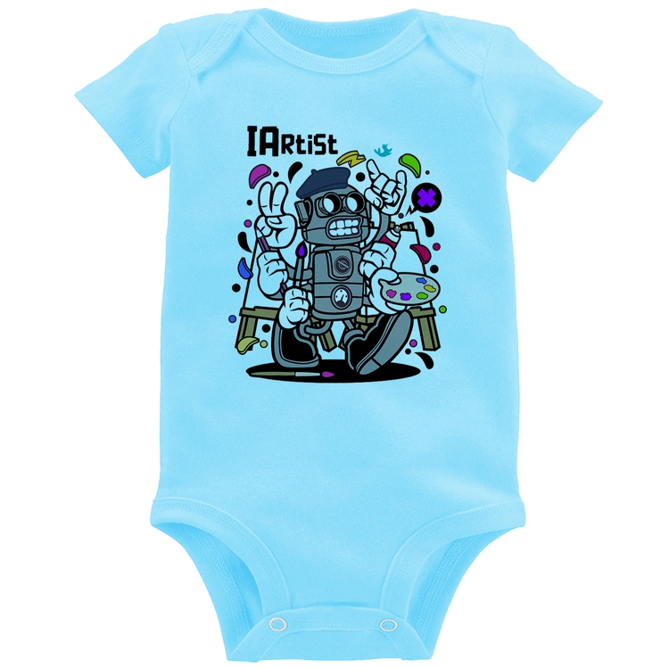 Body Bebê IArtist - Azul Bebê