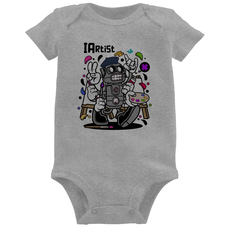 Body Bebê IArtist - Cinza
