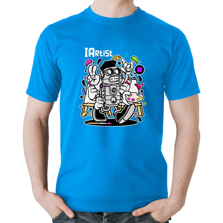 Camiseta Algodão IArtist - Azul