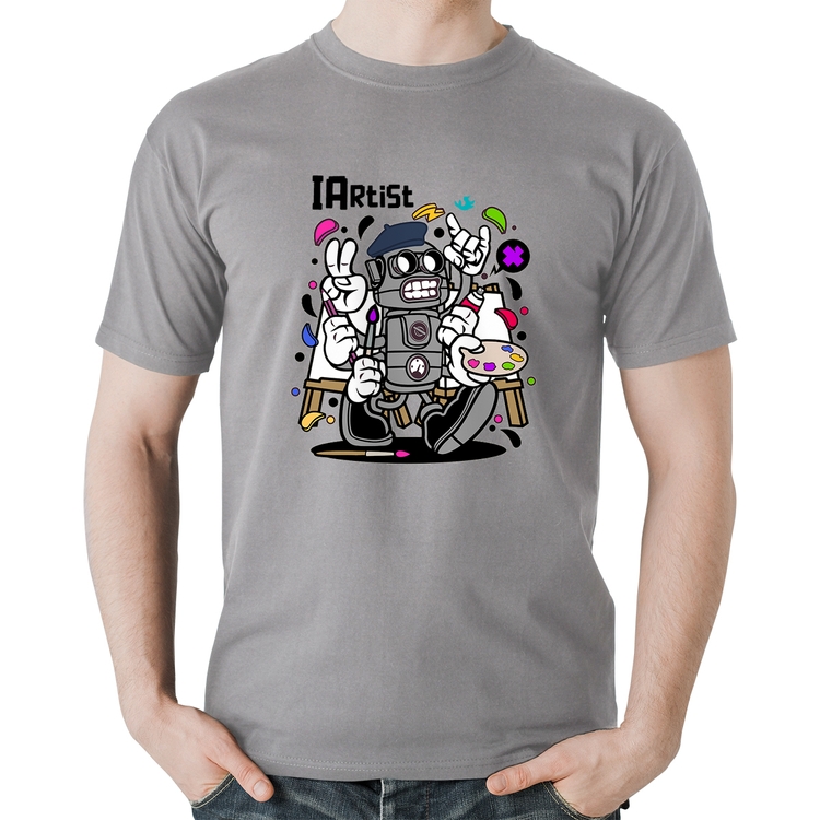 Camiseta Algodão IArtist - Cinza