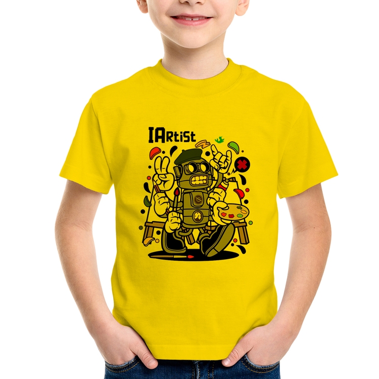 Camiseta Infantil IArtist - Amarela