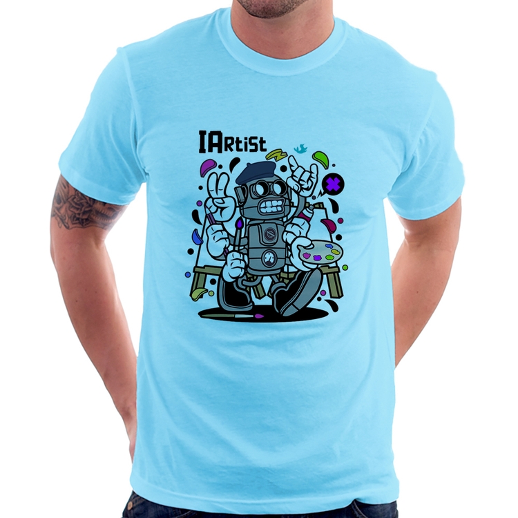 Camiseta IArtist - Azul Bebê