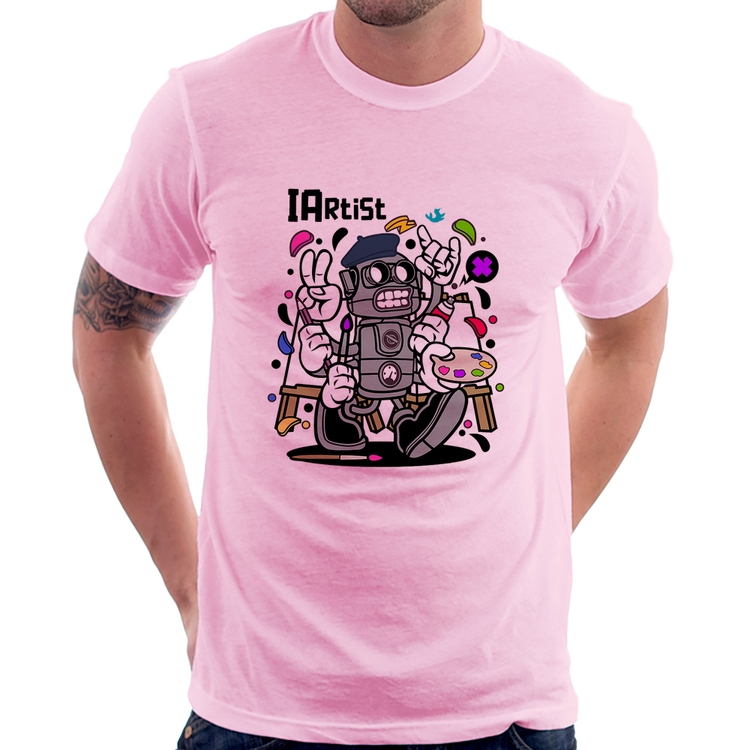 Camiseta IArtist - Rosa Bebê