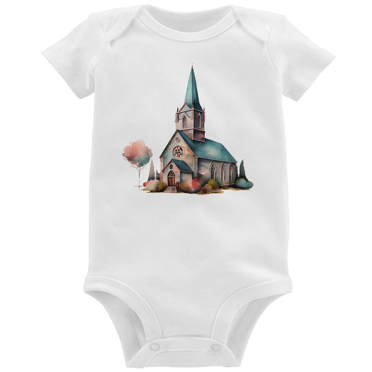 Body Bebê Igreja Arte