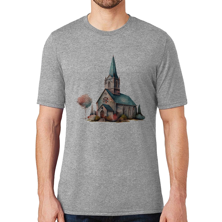 Camiseta Igreja Arte - Cinza