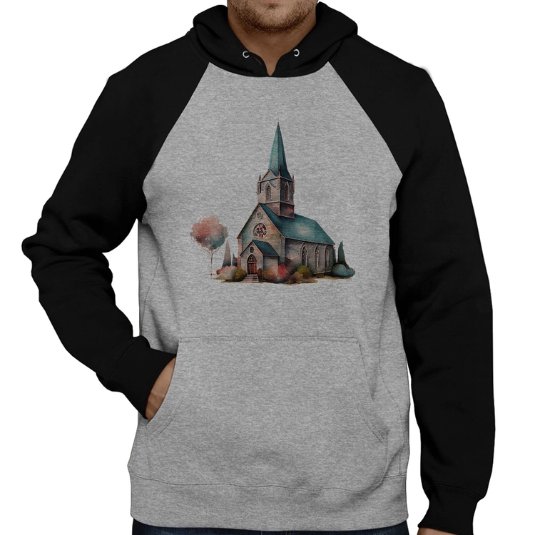 Moletom Igreja Arte - Cinza/Preto