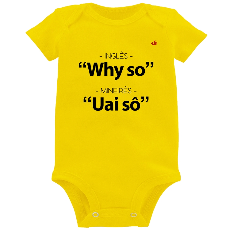 Body Bebê Inglês x Mineirês - Amarelo
