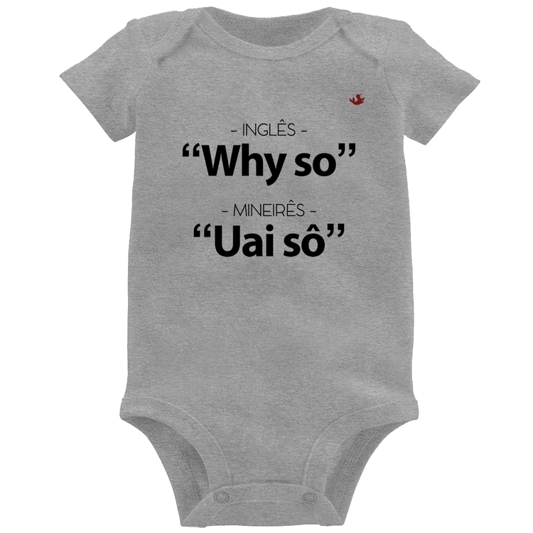 Body Bebê Inglês x Mineirês - Cinza