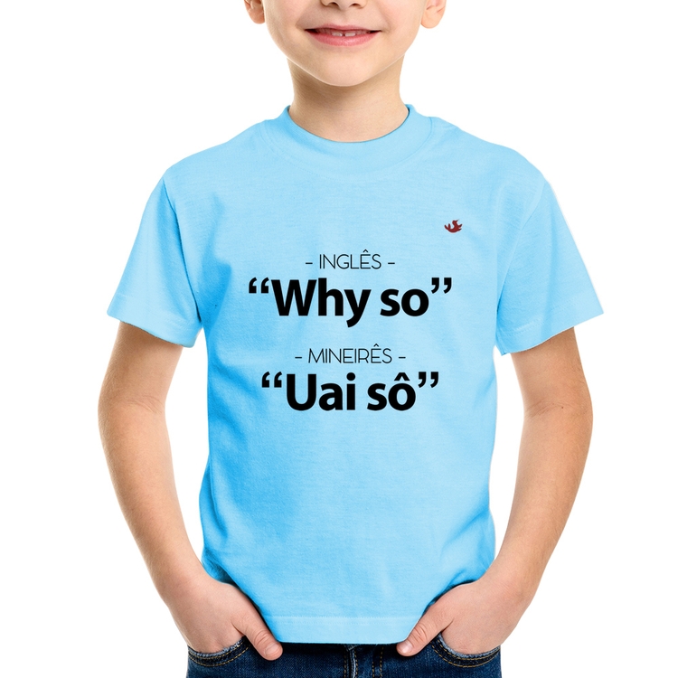 Camiseta Infantil Inglês x Mineirês - Azul Bebê