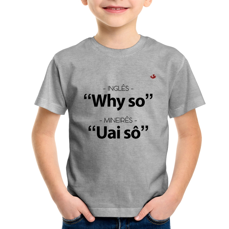 Camiseta Infantil Inglês x Mineirês - Cinza