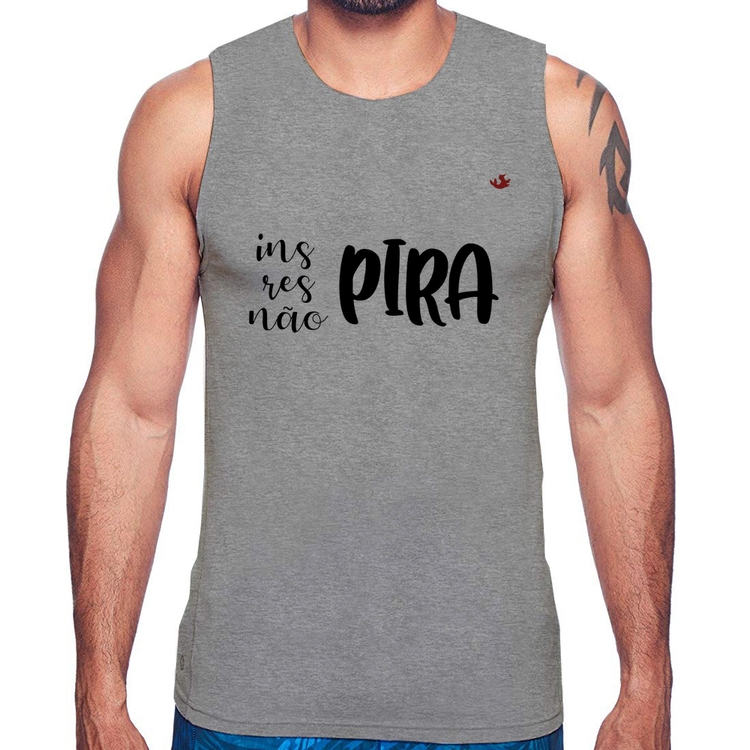 Regata Inspira, respira, não pira - Cinza