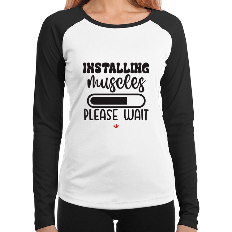 Baby Look Raglan Installing Muscles Manga Longa