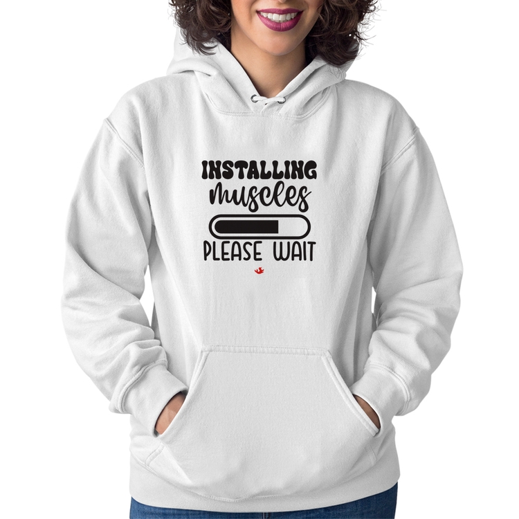 Moletom Feminino Installing Muscles - Branco