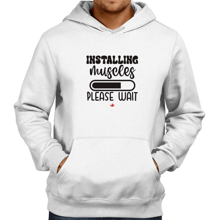 Moletom Installing Muscles - Branco