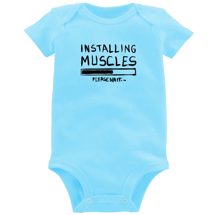 Body Bebê Installing Muscles - Azul Bebê
