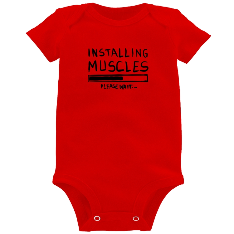 Body Bebê Installing Muscles - Vermelho